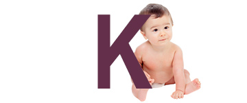 Prénoms de bébé dernière lettre K | IdPrenom